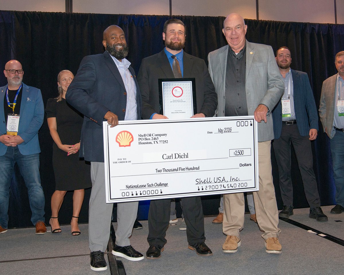 NationaLease's tweet photo. Congratulations to Carl Diehl, winner of the 16th Annual NationaLease Tech Challenge! 

Their skill, precision, and dedication showcase the excellence NationaLease technicians bring to every truck on the road. Thank you to Shell for sponsoring this year’s grand prize! https://t.co/gN05vFlWSz