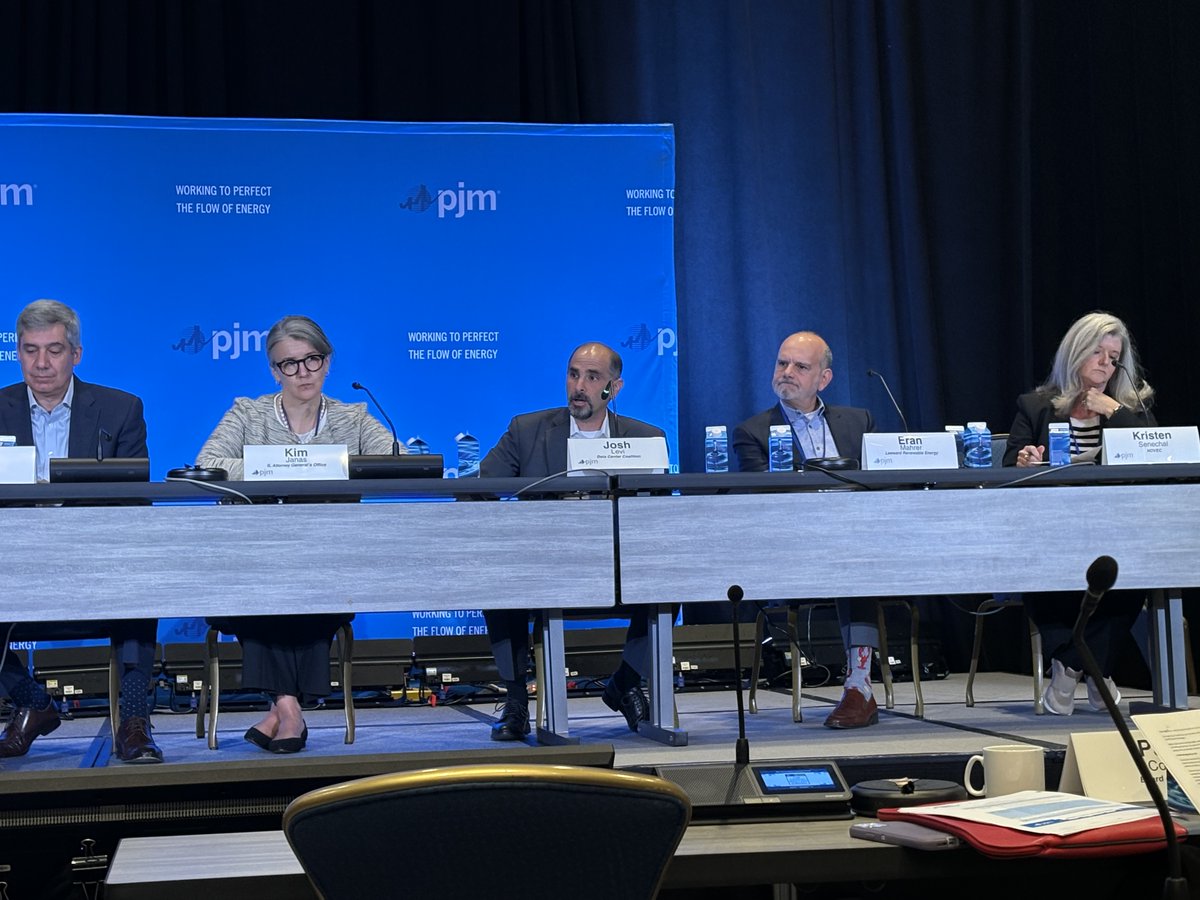 DCC_org's tweet photo. DCC President Josh Levi joined a panel at @PJMinterconnect’s annual meeting to discuss grid reliability, new generation, grid investment, and the role data centers play in supporting essential digital services.

Thank you to PJM for this important discussion. https://t.co/kP5Ef76n0X