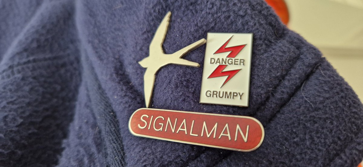 NerdSignalman's tweet photo. @Railraptor @Morecambebob1 Mine arrived today, I'm running out of room on my lapels! 🤣 https://t.co/1DokG4d7ZY