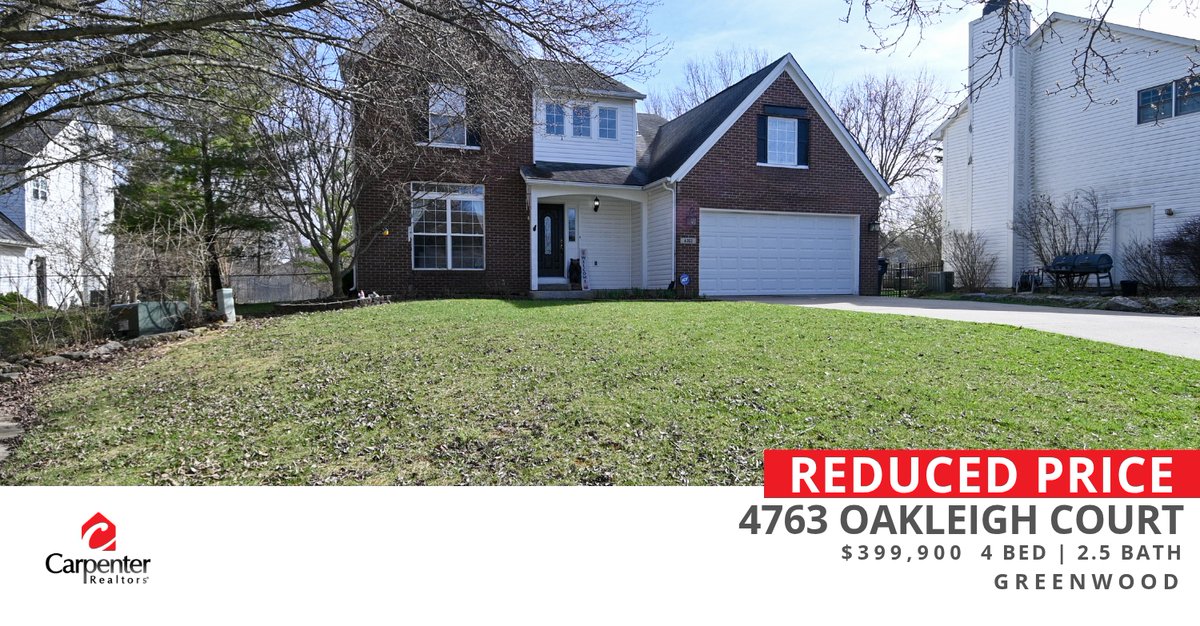 YourAgentVicky's tweet photo. 📍 Reduced Price 📍 This recently reduced home at 4763 Oakleigh Court in Greenwood won't last long, so, don't wait to set up a showing! Reach out here or at (317) 409-4375 for more information!

Vicky Funk ABR, CRB, CRS, GRI
3... https://t.co/L8xG7lZBUi https://t.co/qgo670Tr1Y