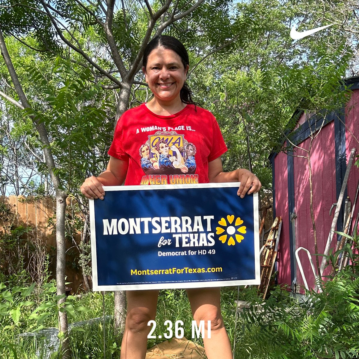 MontserratforTX's tweet photo. Morning run dedicated to @CWAUnion grateful for their support and mighty organizing. #JuntosForJusticeUnidosForChange #TeamMontse #RunningforTxHD49 https://t.co/3DFEjCcw3B