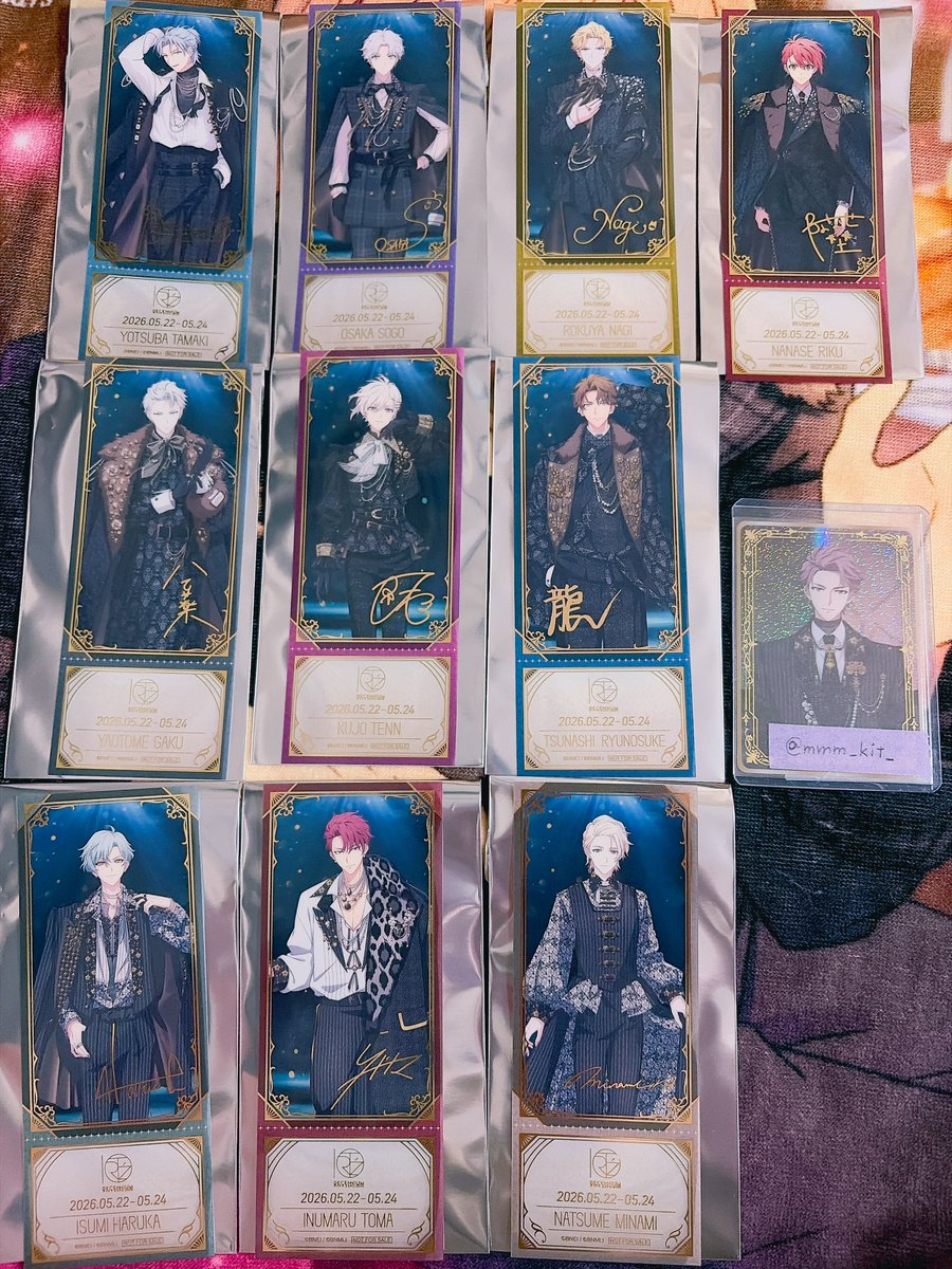 mmm_kit_'s tweet photo. 【交換】アイナナEXPO 2026 アソビストア チケット風 クリアカード

譲
クリカ ：☆一織 ＊ナギ ☆楽 龍之介 ☆悠 トウマ
特典：環 壮五 ＊ナギ 陸  ☆楽 ☆天 龍之介 ☆悠 トウマ 巳波

→ https://t.co/SCRVL1Ez2Q
