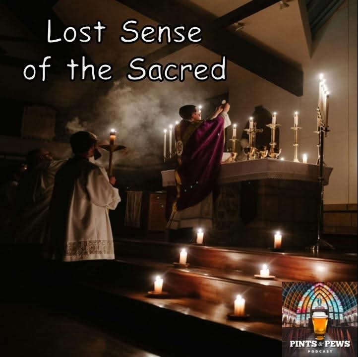 PintsAndPews's tweet photo. Episode #109 of the Pints &amp; Pews Podcast is now available...

https://t.co/V2jKvaHgPV

Rob &amp; Robert lament over how many Catholics seem to have lost a sense of awe and wonder at the divine in Mass, and discuss ways to bring it back.

#Catholic #CraftBeer #LostSenseOfTheSacred https://t.co/fOJsiwh3aT