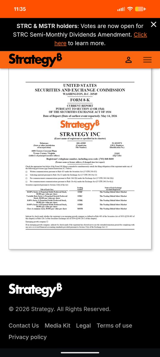 XanderCryptoETH's tweet photo. As of today $MSTR noted at 8 and 10%! https://t.co/YNyxJ2E1IE