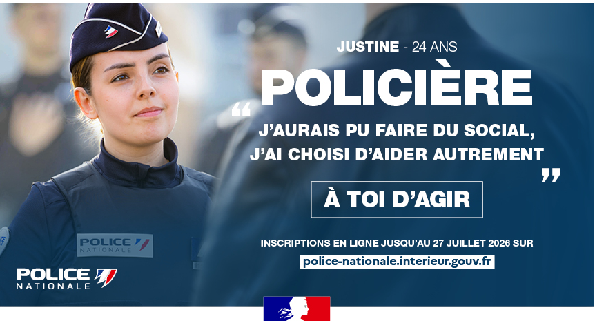 PoliceNat06's tweet photo. #Recrutement I La #policenationale a ouvert jusqu'au 27 juillet 2026 les inscriptions au concours #GardienDeLaPaix session 2. 

Des milliers de postes sont à pourvoir. 👮‍♂️👮‍♀️

N’hésitez pas à vous connecter https://t.co/eZCtDLTJp1 https://t.co/P63wtt4djh