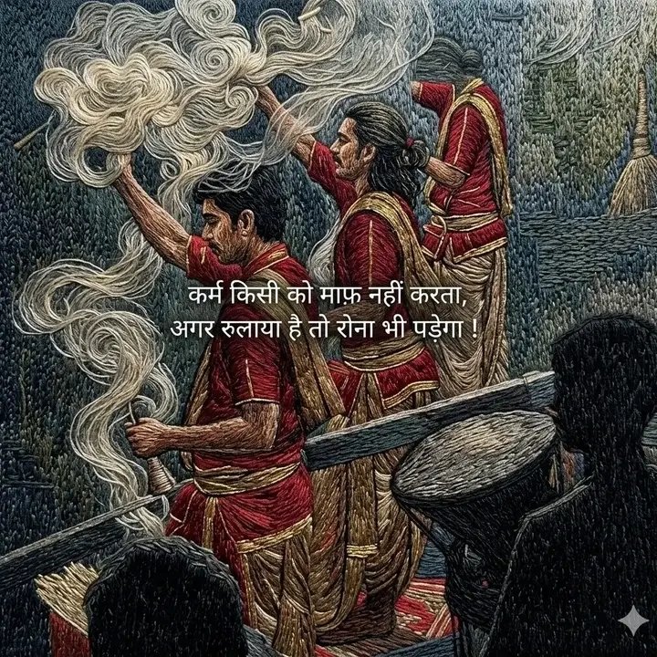 theparwezeshaan's tweet photo. कर्म किसी को माफ़ नहीं करता,
अगर रुलाया है तो रोना भी पड़ेगा..!! https://t.co/NrhHig6a4Q