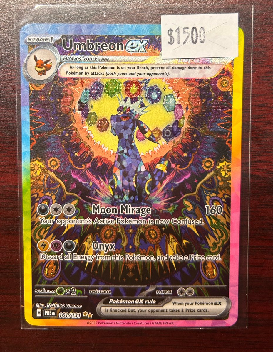 NoireIvy's tweet photo. Selling my prismatic Umbreon https://t.co/0cw9M0faqM