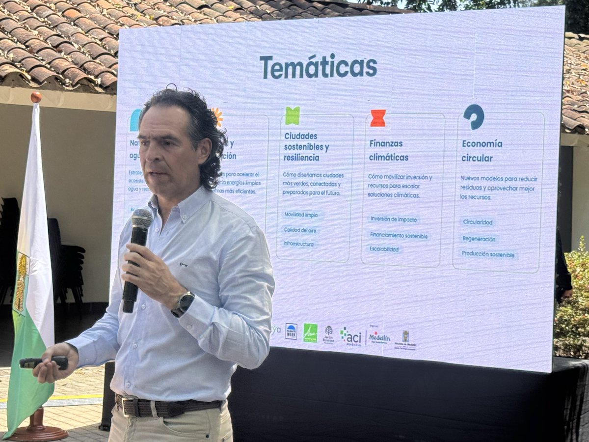 AnaMariaLpezA's tweet photo. Medellín será sede de #ClimateWeekMedellín2026, un hito que redefine el turismo del futuro.
La ciudad se proyecta como destino de innovación, sostenibilidad y grandes encuentros internacionales, impulsando empleo, inversión y una nueva forma de viajar más consciente y responsable https://t.co/1pfzGNPnvi