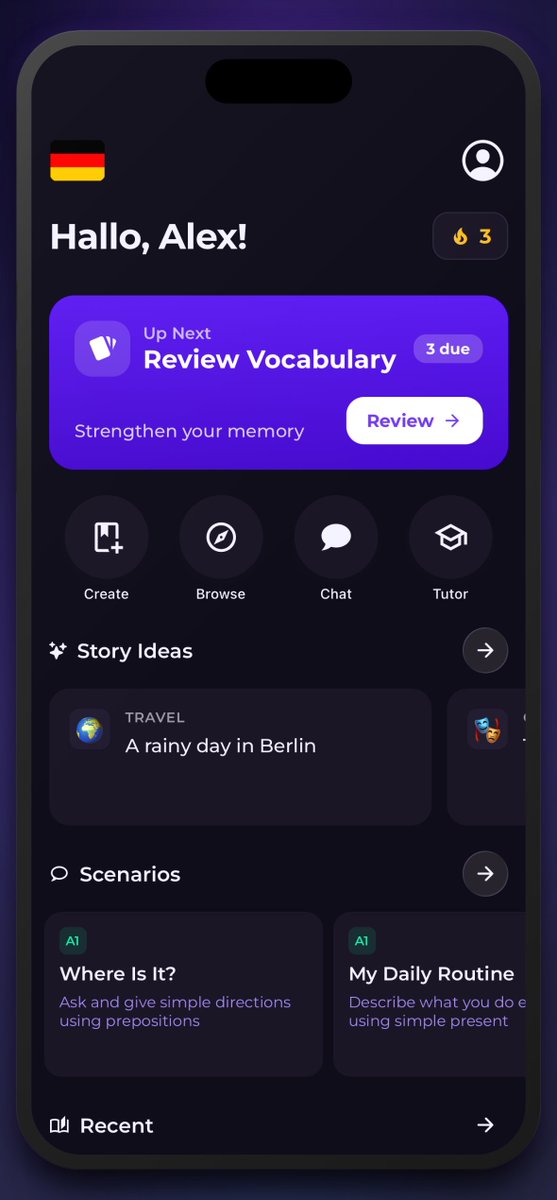PolliLanguages's tweet photo. Language learning breaks down in the gap between "I recognized that word" and "I can use it."

Polli's job is closing that gap. Stories pull you in. Our latest release adds three pieces that make what you read stick 👇 https://t.co/U1H2wu0VVK