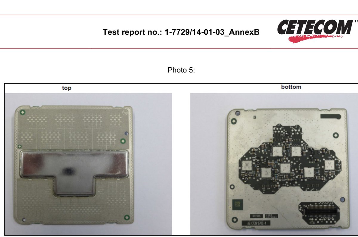 teraytech's tweet photo. Front and back radar photo from FCC report https://t.co/CQKykuPvCJ