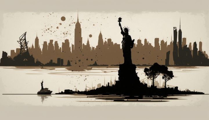 Goodtimeskeeper's tweet photo. Art of the Day! "Metropolis Atmosphere". Buy at: https://t.co/FiRNjzGdsj https://t.co/dWr9DDzivK