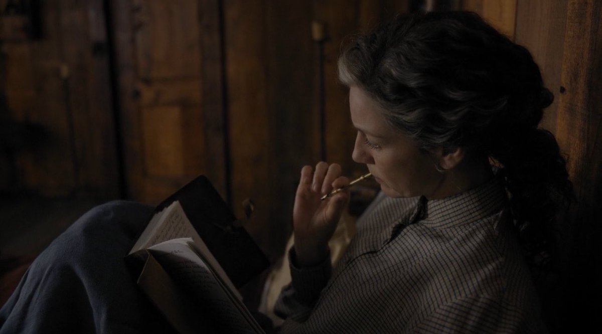 mistressbchmp's tweet photo. i’ve had a realisation… claire had only just started writing their story but in the post credits scene the book is complete… which means she survived and finished writing it https://t.co/SoY6lIcSFf