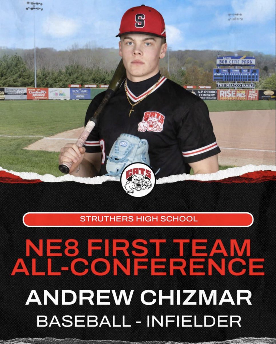 D_Chizmar3's tweet photo. Happy to say hard work payed off. 2026 First team all conference infielder. https://t.co/yhAbj8PHHV