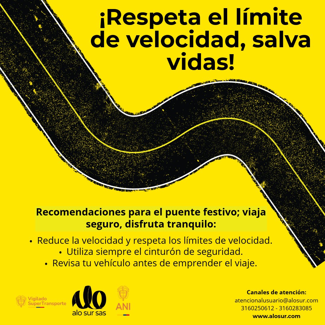 AloSurSAS's tweet photo. #ALOSur
Seamos juntos un referente en seguridad vial 🤜🤛🧡 https://t.co/8v1LZDFbr8
