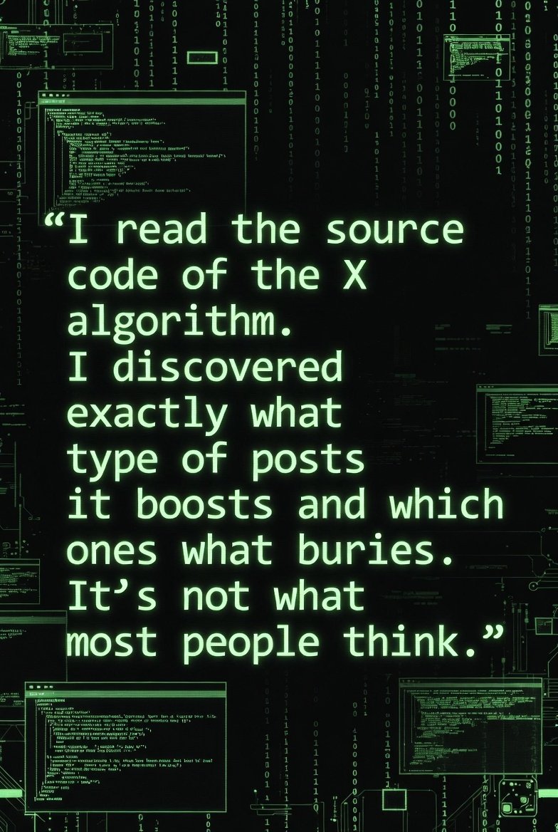 asturcaw's tweet photo. Are you ready to hack the algorithm or still posting into the void? #XAlgorithm #TwitterAlgorithm #GrowthX https://t.co/q3M8MoeYbS