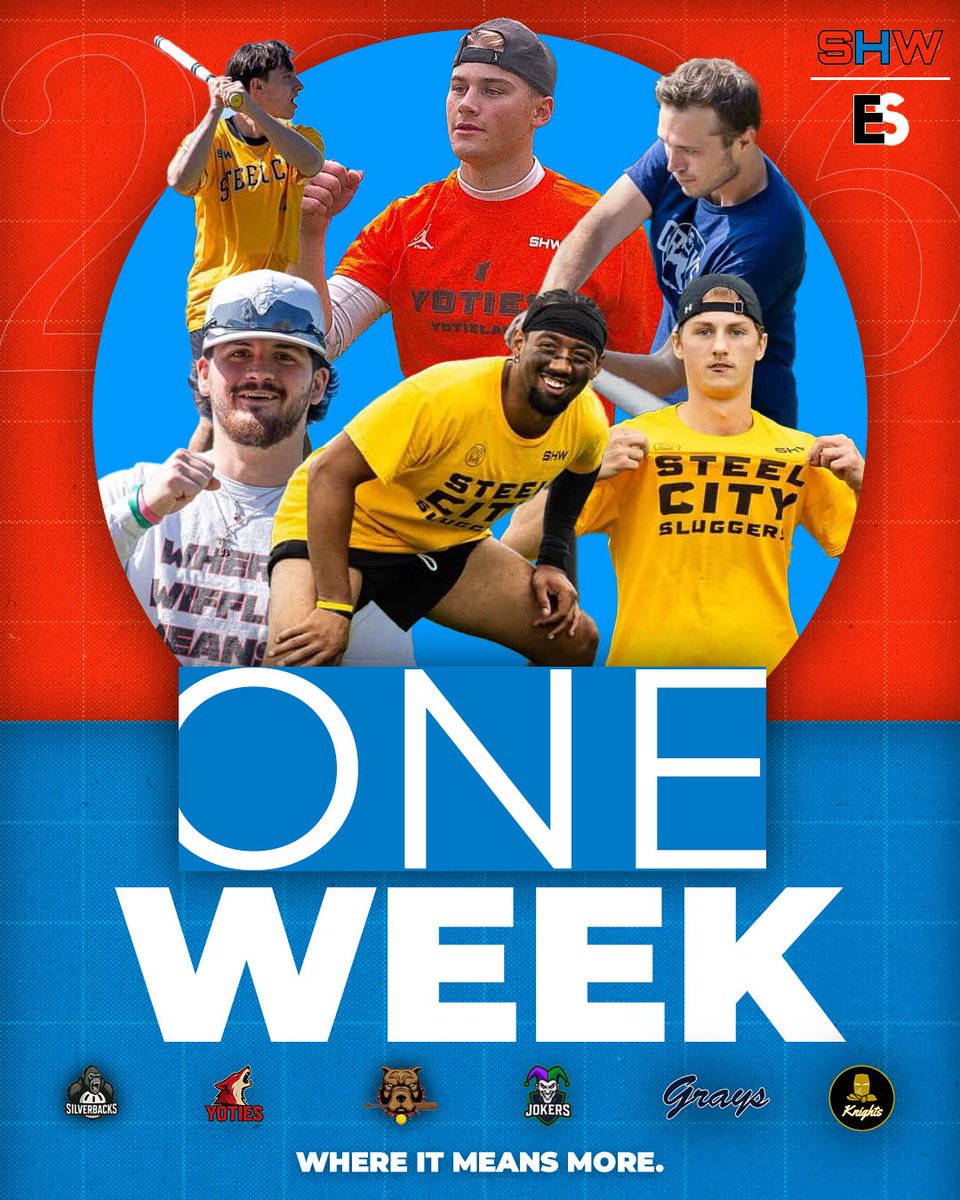 SHW_wiffle's tweet photo. One week away. Go time. Just means more https://t.co/bDJjuGu6XG