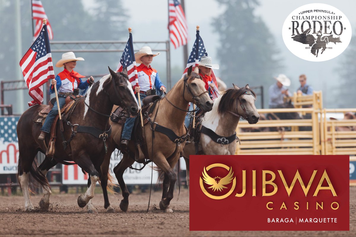 upprorodeo's tweet photo. For today’s Upper Peninsula Championship Rodeo Sponsor Highlight we thank Arena Sponsor Ojibwa Casinos!

📸 Cardenas Captures https://t.co/HPsmuo7Y2p