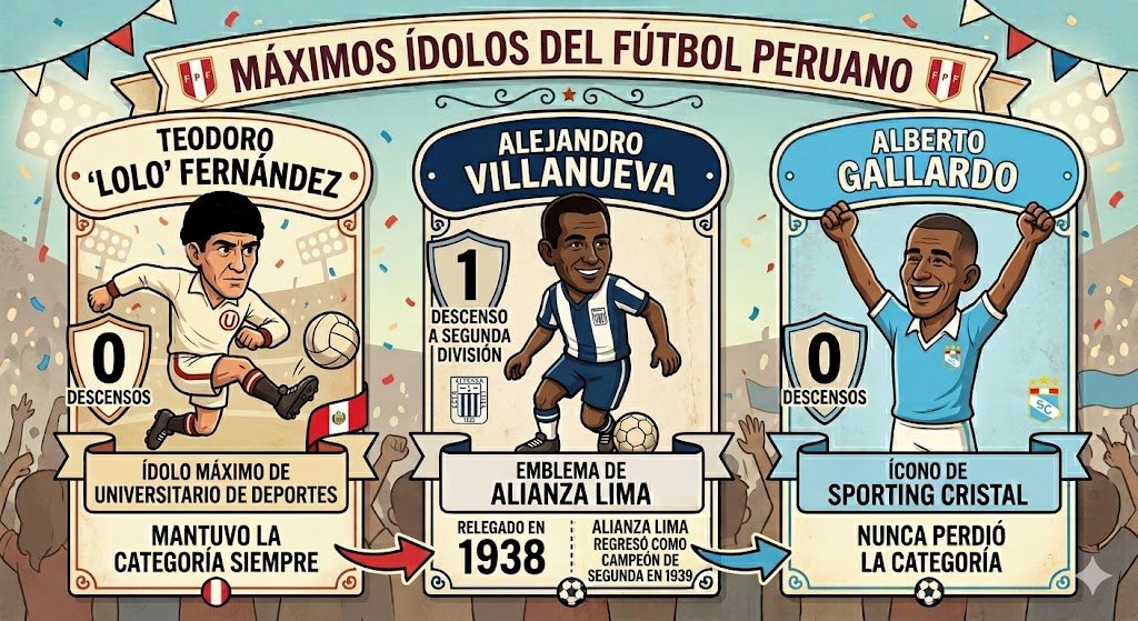 FutbolPeruDoc's tweet photo. Los máximos ídolos de los tres grandes del fútbol peruano. https://t.co/TgO5YZFCJe