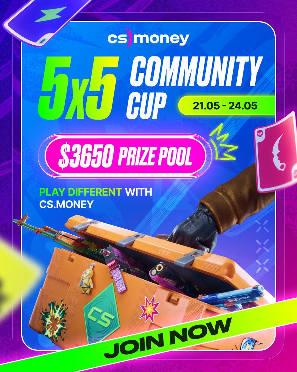 MetastackHQ's tweet photo. Built your strats?
Now it’s time to test them.

Our partners at @csmoneytrade are hosting a 5v5 Community Cup with a $3650 prize pool 🔥

May 21–24   
Open to everyone.

⬇️ Register down below https://t.co/cIZm8MaTvM