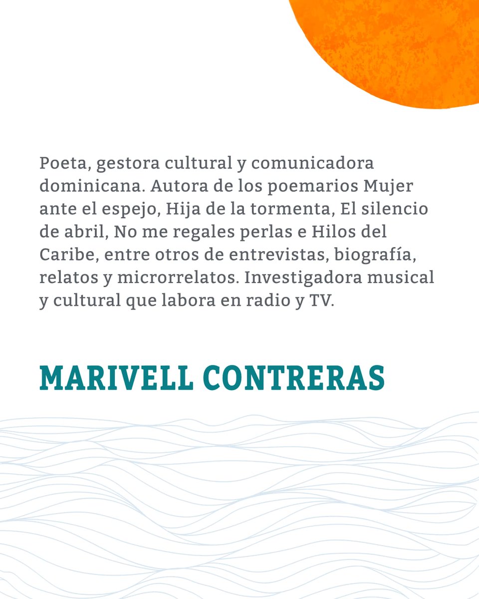 mardepalabrasrd's tweet photo. En esta edición del Festival Internacional #MarDePalabras, acompaña a Marivell Contreras en el conversatorio: Ritmo y Palabra, una mesa donde música, oralidad y literatura se unen para celebrar nuestra identidad cultural. https://t.co/Cg3wd18WOT