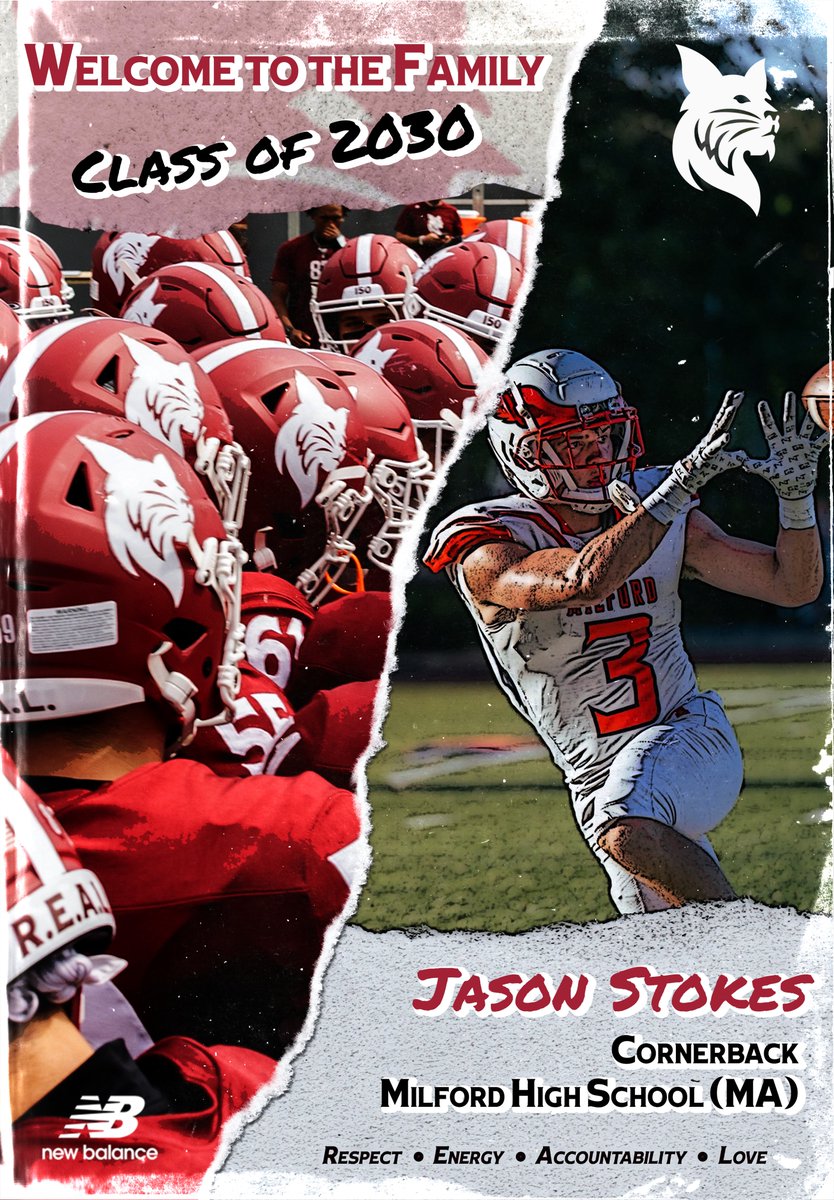 Bates_Football's tweet photo. 🚨Class of 2030🚨

Welcome to the family Jason Stokes!

Cornerback
5'11" 180lbs
Milford High School (MA)

#REAL https://t.co/7GOkDJ0Mgo