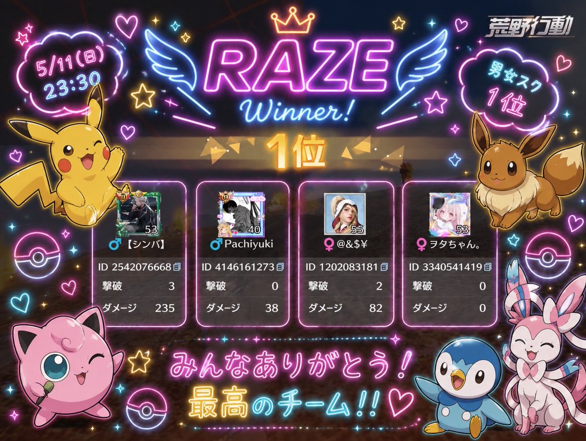 Raze公式 tweet media