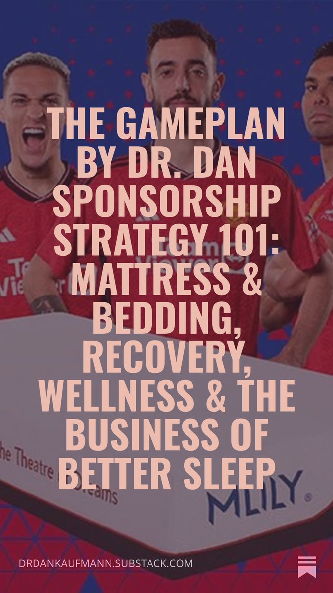 dankaufmann's tweet photo. The Gameplan by Dr. Dan Sponsorship Strategy 101: Mattress &amp; Bedding, Recovery, Wellness &amp; The Business of Better Sleep  https://t.co/xhu8hOoQLS https://t.co/BCuXG1eDd5