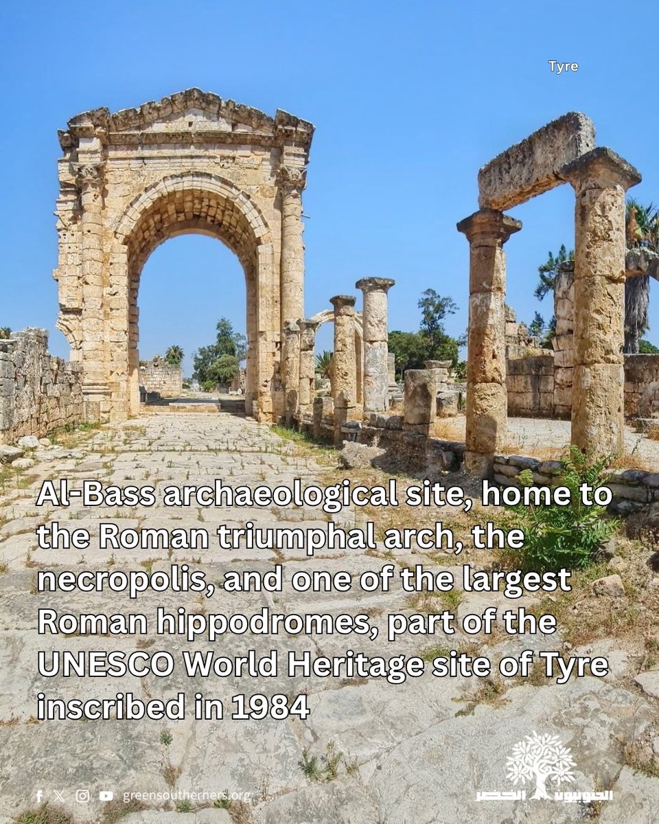 GreenSoutherns's tweet photo. 🚨 Today, once again, areas adjacent and close to Tyre’s @unesco World Heritage sites have come under Israءli attack.

The targeted area, adjacent to the Al-Bass archaeological site, includes Roman aqueducts, burial caves with remarkable frescoes, Phoenician remains dating https://t.co/MOzKDswyLg