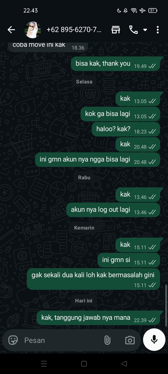 akubangsawan's tweet photo. ganti dan perbarui profil bisa, bales cht ngga. jangan beli app prem disini udah bermasalah, ghosting lagi! beli yg semi private tapi ga bisa nonton , scam scam #zonauang https://t.co/uZnEj9bWt7