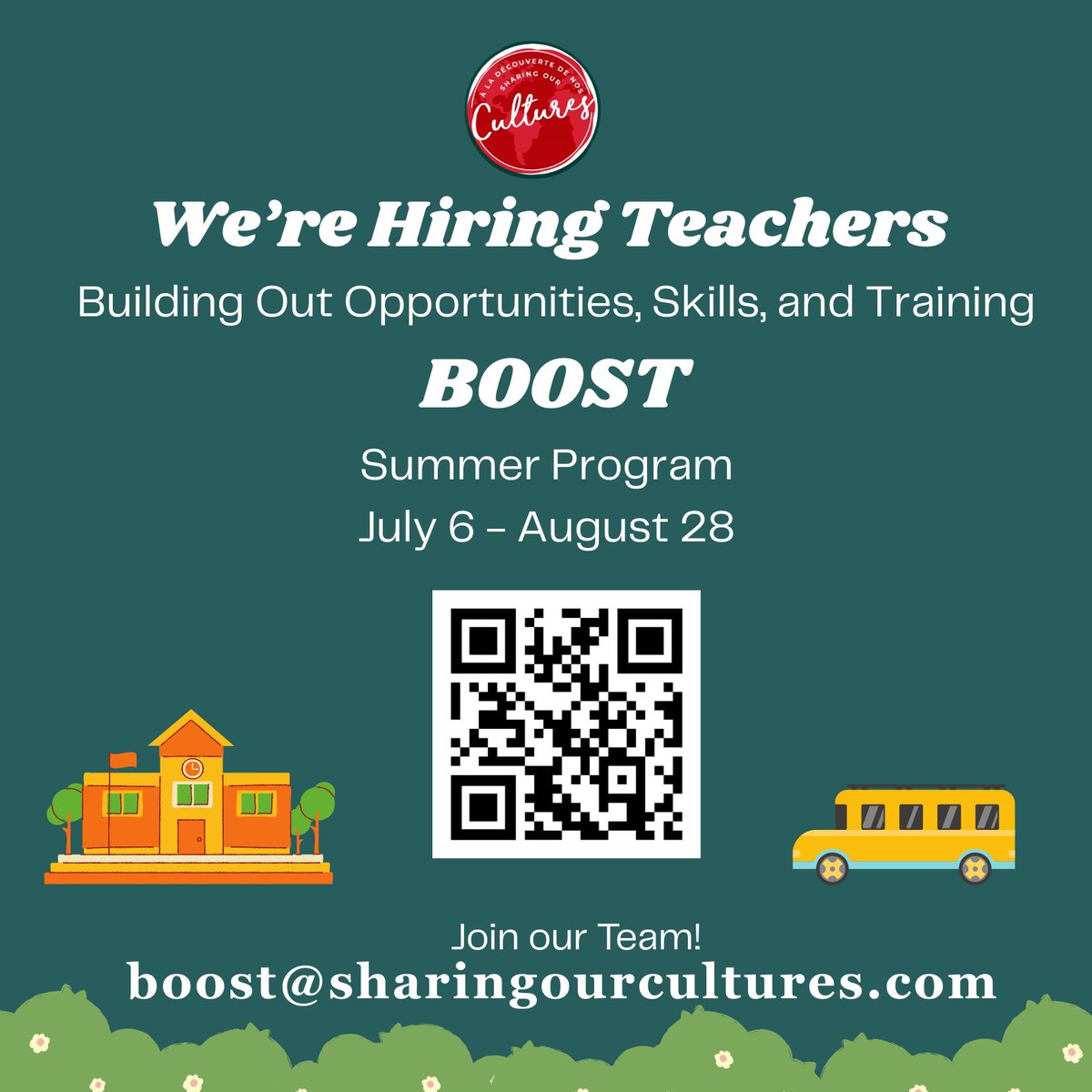 sharingcultures's tweet photo. We need teachers who want to give a boost this summer to newcomer youth 15-21 years with gaps in their formal education. @nlschoolsCA https://t.co/g2psIkTuZS
