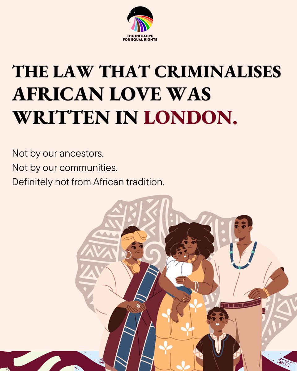 TIERsNigeria's tweet photo. The laws used to criminalise queer Africans are often defended as “African tradition".
But many of those laws came through colonial rule.
Before colonialism, African communities had their own ways of understanding family, care, kinship, love, and belonging. #WeDeyPAARA https://t.co/MdVGz2cI7z