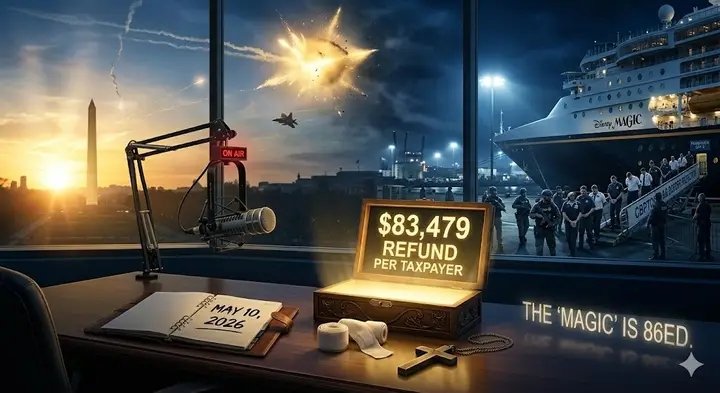 _AlexCollier's tweet photo. WHEN MAGIC HAD A MELTDOWN: The Shadow Government's Playground Exposed.

Kristy Allen reports on the fracture point—where the "magic" of theme parks and cruise ships collided with justice. On May 8th, federal agents executed Operation Tidal Wave in San Diego, https://t.co/Za2XWeA8hN