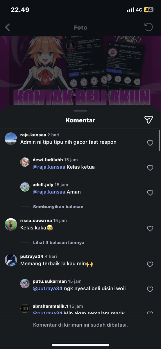 lalLalalaly's tweet photo. Komentar langsung dibatasin gt, udah jalan berapa tahun nipu abangnya ya🤔 https://t.co/2TYeHOu5du