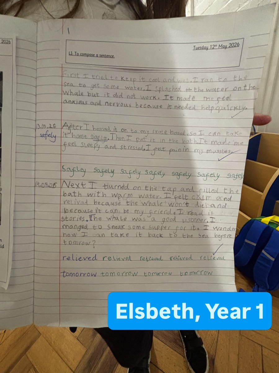 HenwickPrimary's tweet photo. These children are feeling super proud of their writing this week – and so are we! 🤩💙 https://t.co/hWqnGTalnV