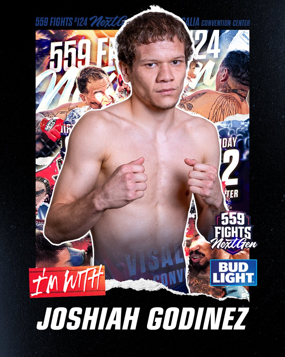 559Fights's tweet photo. 559 Fights Flyweight Showdown! 

559 Fights 124 - "Next Gen 3" MMA Live @ Visalia Convention Center features 125-pound bout between Joshiah Godinez and Jackson Jeffers on Friday, May 22 at the Visalia Convention Center. 

Tickets are limited - https://t.co/dEJxRC0ULx https://t.co/Ue8ydTxQN2