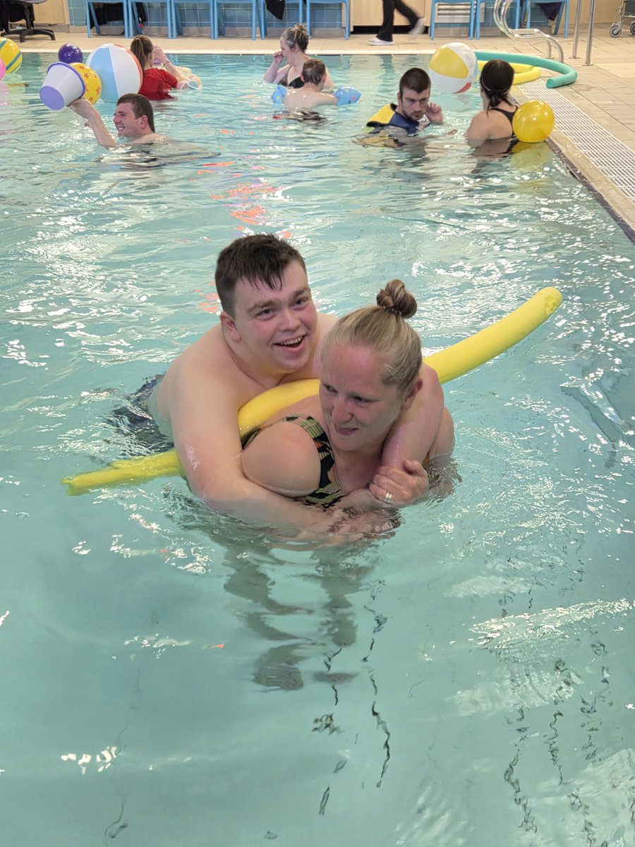 SameDifferenc17's tweet photo. Hydrotherapy swimming on this fantastic Friday. 

Hydrotherapy swimming benefits include joint flexibility, a buoyancy feel of weightlessness and enhanced sensory stimulation

Importantly having fun too with close friends! 

Have a great weekend everyone! 💜 https://t.co/W8SbTqdl2i