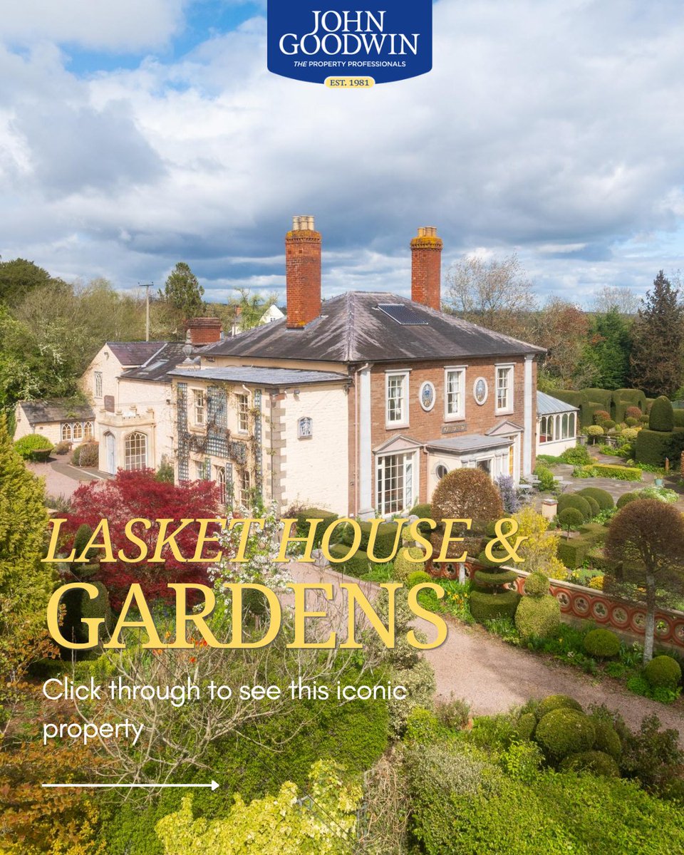 JGoodwinFRICS's tweet photo. Discover Lasket House &amp; Gardens as featured in the @herefordtimes 

Built in 1835, this home is the creation of Sir Roy Strong and Julia Trevelyan Oman. The 4 acre gardens were greatly inspired by Hidcote in the Cotswolds.

📞: 01989 768320
📧: ross@johngoodwin.co.uk https://t.co/jGQVkORi6O