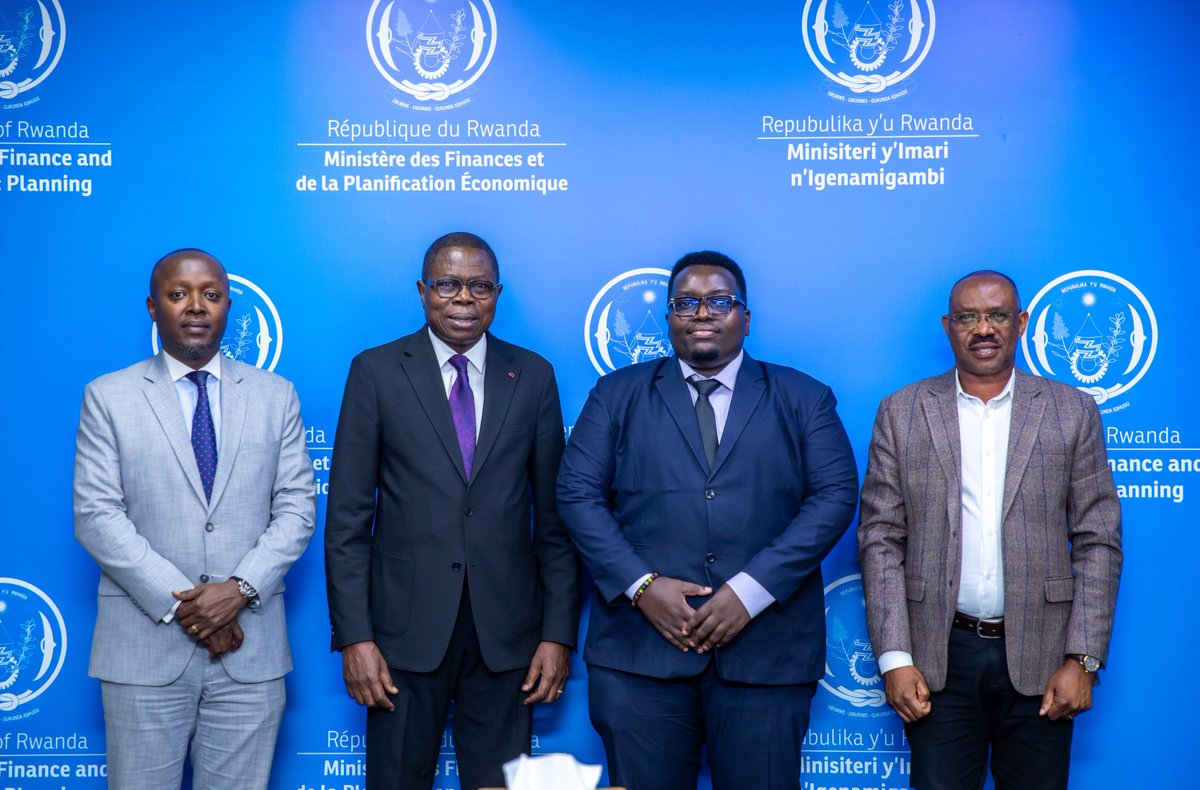RwandaFinance's tweet photo. On the sidelines of #ACF2026 Minister @godfreykabera received Dr. Ngueto Tiraïna Yambaye, President of @Fagace_Officiel, for a courtesy call.
Their discussion focused on FAGACE's contribution to Rwanda's economy and opportunities for continued collaboration. https://t.co/uwiNfMSE6c