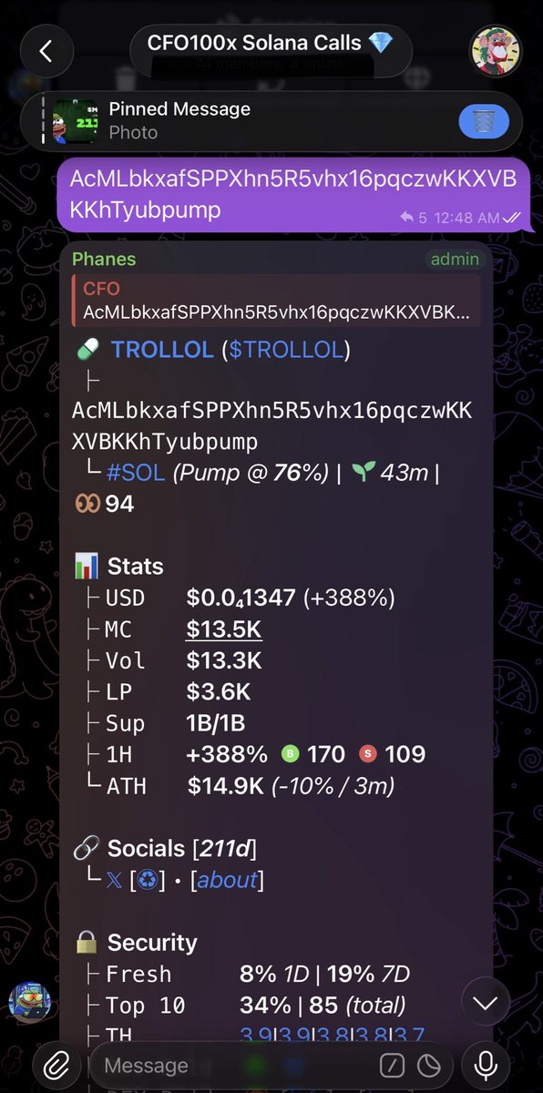 CFO100x's tweet photo. $TROLLOL just crossed $38k MC, that’s an 2.8x move from my $13.5k alpha call. ⬆️

There’s still opportunity here if you play it smart:
✅ Wait for a solid entry
✅ Manage your risk properly
✅ Good luck 🤝

CA: AcMLbkxafSPPXhn5R5vhx16pqczwKKXVBKKhTyubpump https://t.co/0hUvZyU6P3