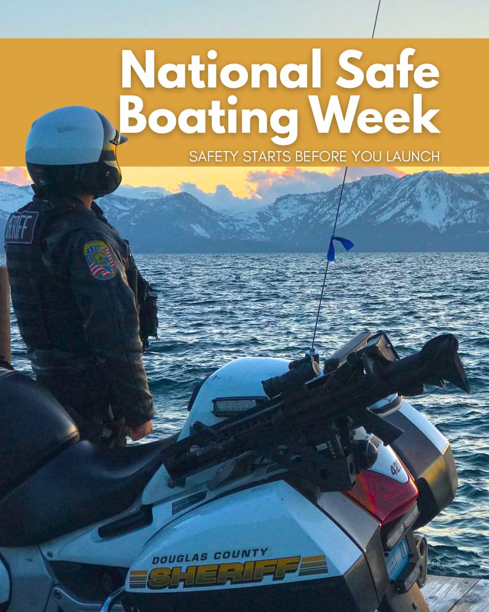 DouglasSheriff's tweet photo. Before you hit the water, set yourself up for a safe trip.

National Safe Boating Week runs May 16–22, and DCSO is reminding boaters to take a few simple steps that can make all the difference on the water.

Let’s make this season one to remember for the right reasons. #DCSO https://t.co/8zEUrNNhN2