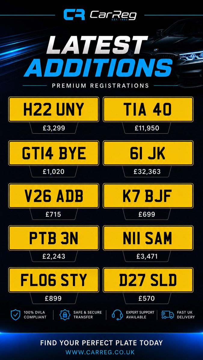 CarReg - Private Number Plates tweet media
