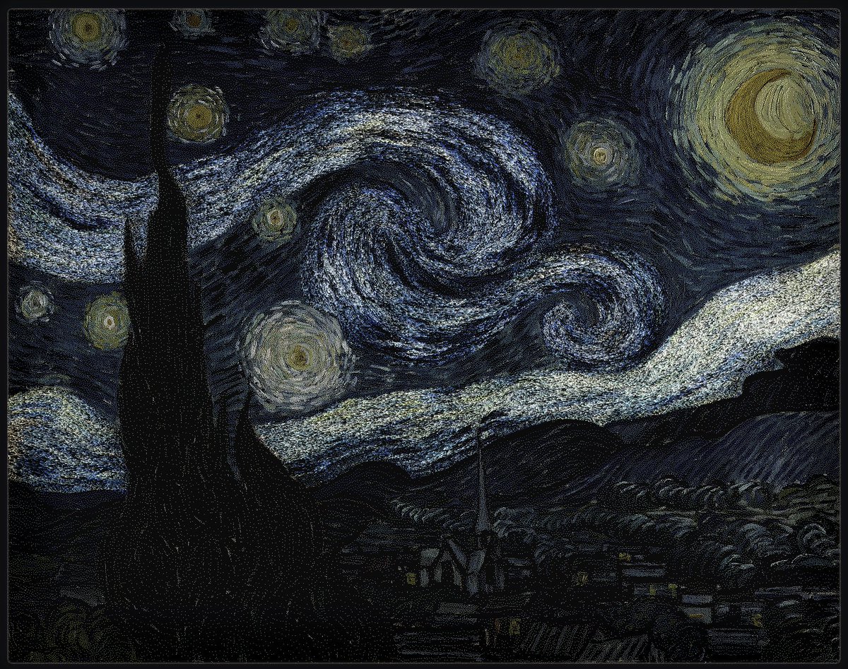 fernandocomet's tweet photo. Still Night: A painting you can play. Still Night turns Van Gogh's Starry Night into a playable instrument. Brighter colors play higher notes. Click &amp; Drag
https://t.co/r5NzVFaS0Z
#CometSiteOfTheDay https://t.co/4SdEgnBX6O
