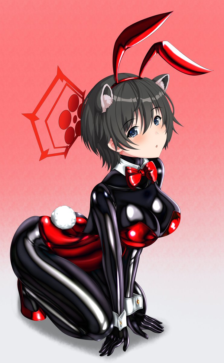 赤バニーと黒いラバー 