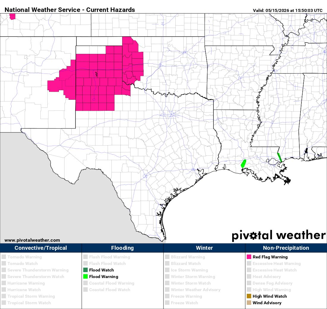 HardemanWx's tweet photo. Red Flag Warning again today for Hardeman county. Could see repeat of gusty thunderstorms this evening too. 5-15-2026 https://t.co/9qFbmqvir8