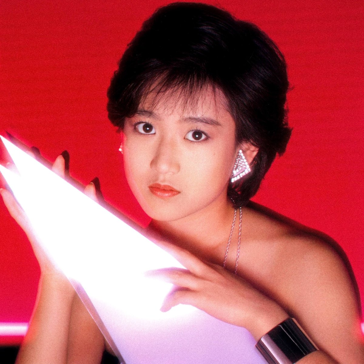 Yukiko Okada 岡田 有希子 promotional studio portrait for her