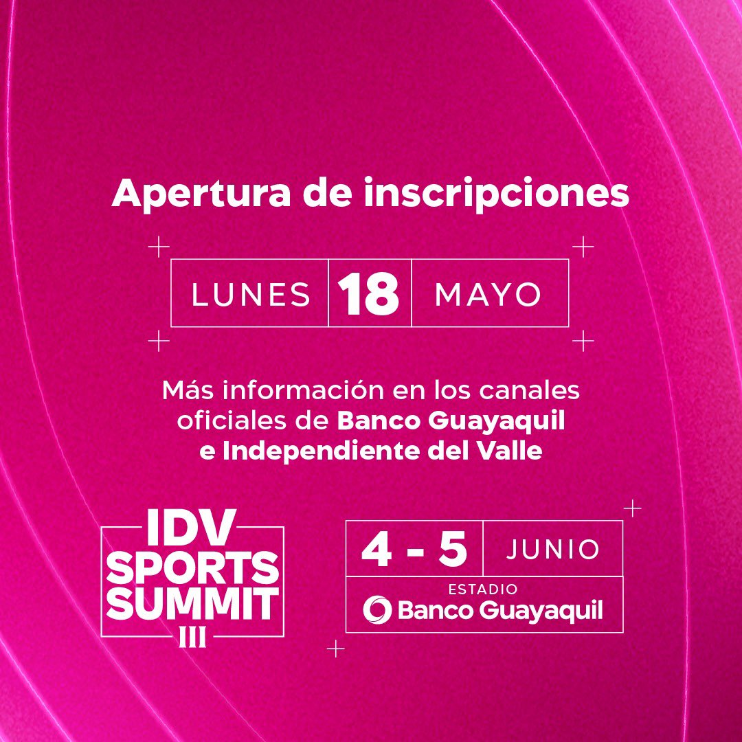 BancoGuayaquil's tweet photo. ¡El futuro del deporte también es magenta!🩷

Llega la tercera edición de Dream Time Banco Guayaquil, una plataforma para impulsar ideas y proyectos que buscan transformar el deporte en Ecuador.

Porque detrás de cada gran proyecto, primero hubo alguien que se atrevió a empezar. https://t.co/f1Vz06nxFI