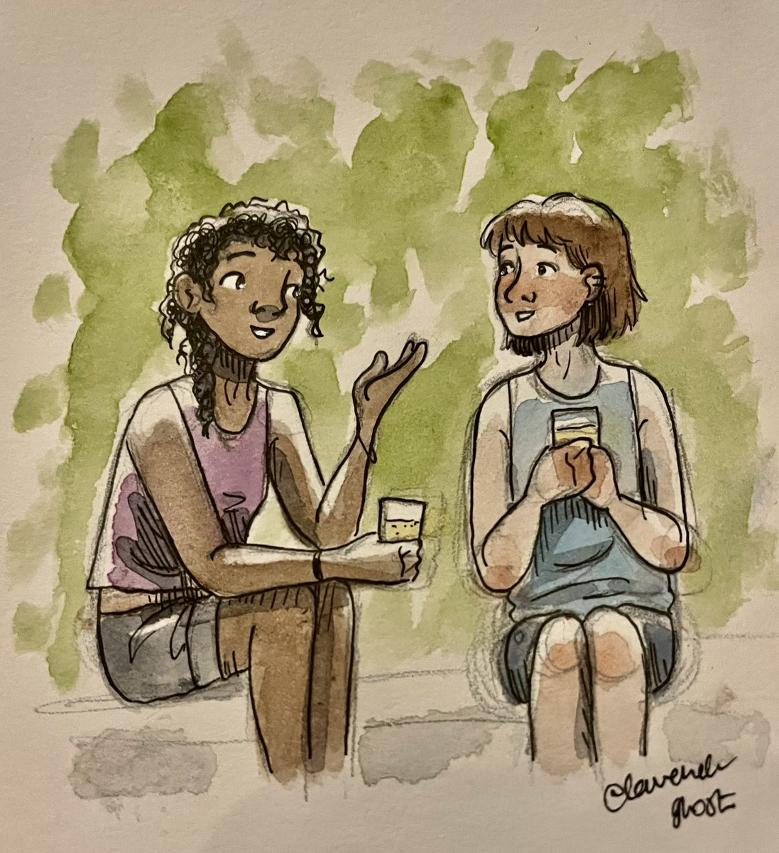 lavenderghostco's tweet photo. Tonight’s doodle!

Cass (wont let me tag you, sorry!!) requested some of Lockwood and co drinking lemonade! And who better to bond than my favourite gals?? 💙💜💙💜

#SaveLockwoodandCo
 #LockNationGlobal https://t.co/uiWtY2rPqI