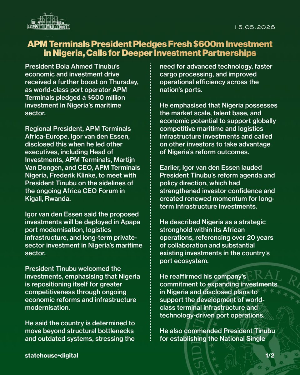 Presidency Nigeria tweet media