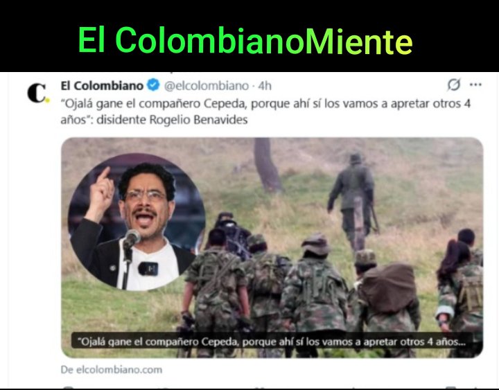 mane_sabio's tweet photo. #Calarca #Caracol
#FakeNews
#PalomaValencia #RCNMiente
#ElColombianoMiente
#BluRadioMiente https://t.co/HVkESgKM3B