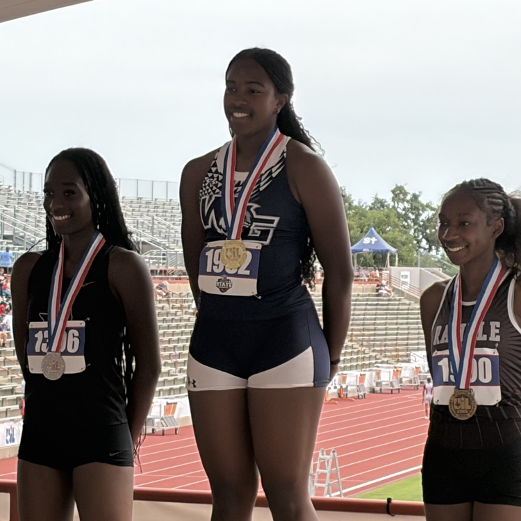 WalnutGroveHS's tweet photo. Make that TWO time State Champion!!! Congrats to Lauren on capturing the crown in the Triple Jump!! #TheStandard @ProsperISD @TothDustin https://t.co/HGjr5q0E4g